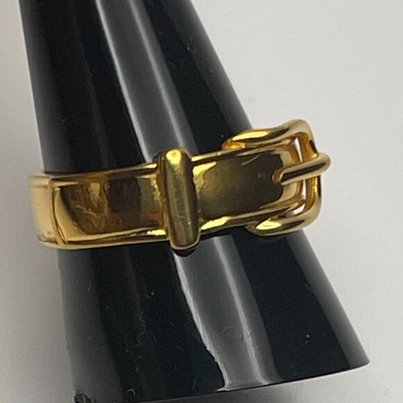 Hermès Gold Plated Buckle Bijouterie Fantaisie Scarf Ring - Preowned - Picture 8 of 9